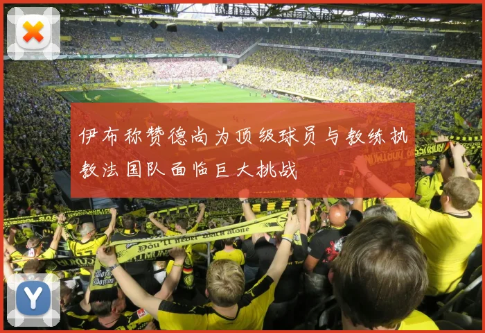 伊布称赞德尚为顶级球员与教练执教法国队面临巨大挑战